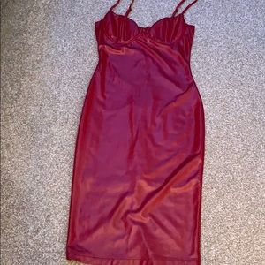 Burgundy mini dress
